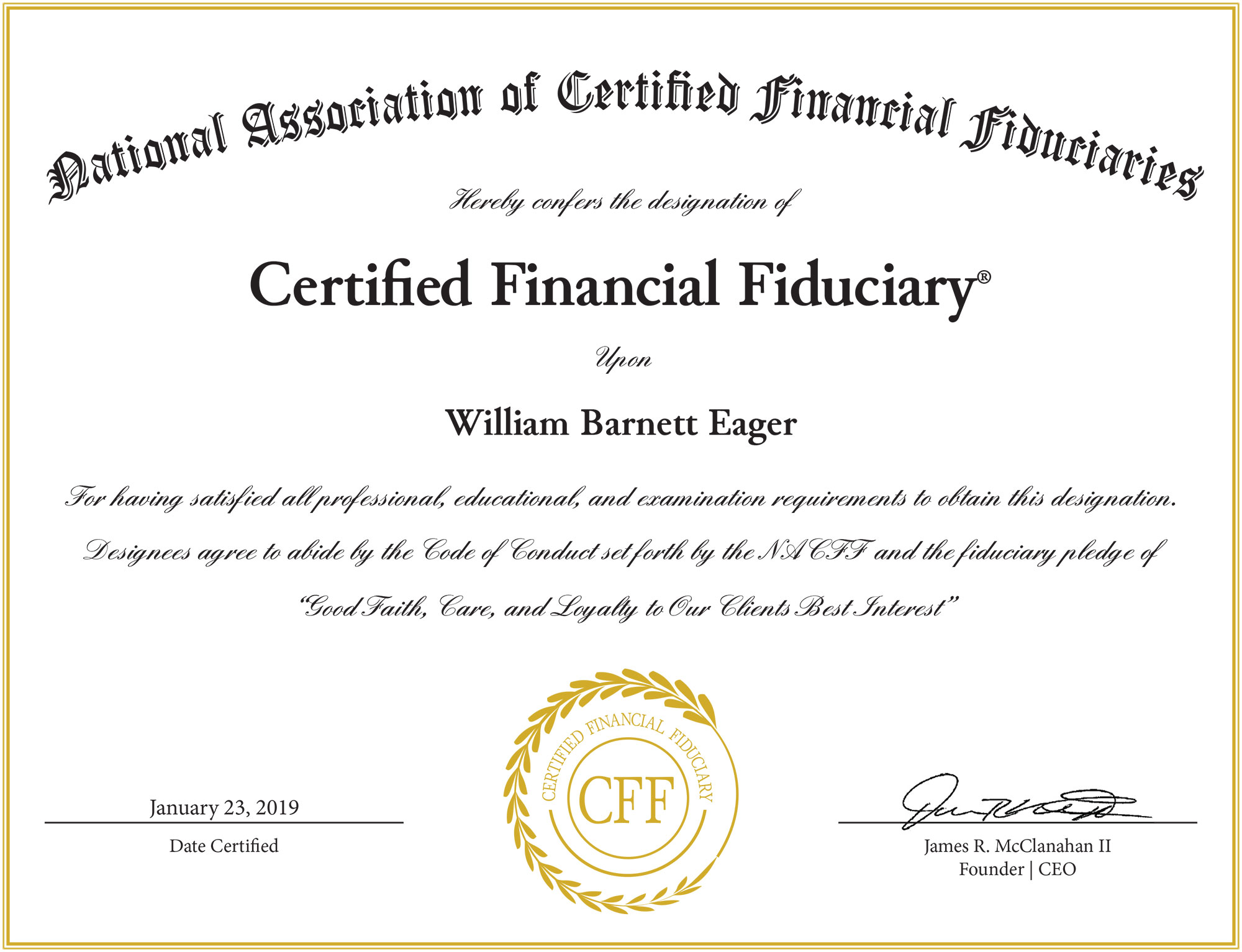 Certified Financial Fiduciary